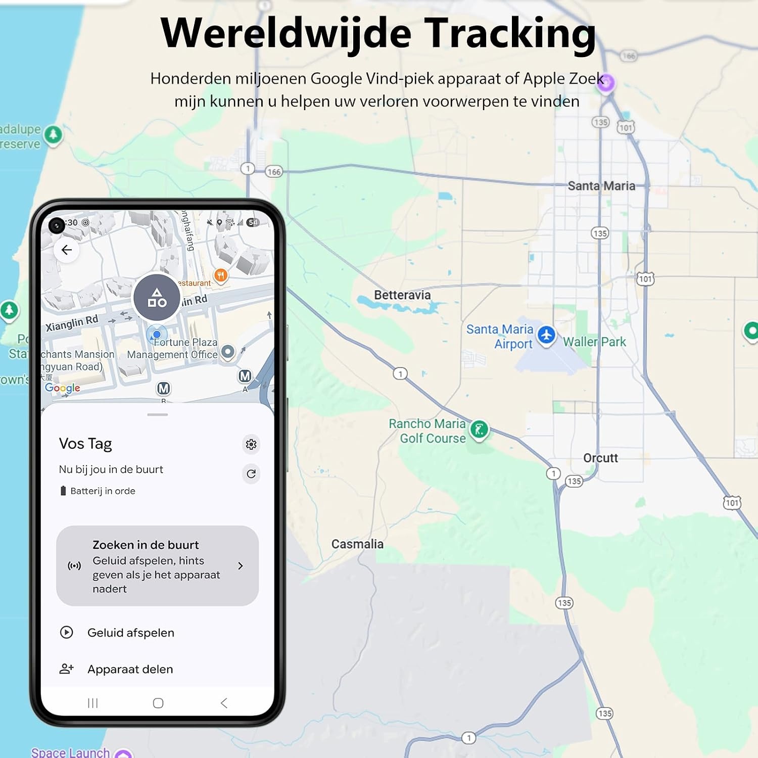 ATUVOS Smart Tag Pro - Bluetooth Tracker voor Apple Zoek mijn & Google Zoek mijn apparaat - 2 Pack