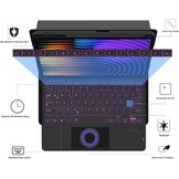 ROOFEI For Xiaomi Pad 7/Pad 7 Pro 11.2 Inch Case with Keyboard: 7-Colour Lighting, Smart Touchpad, Removable QWERTZ Layout Keyboard Case with Pen Holder for Xiaomi Pad 7/Pad 7 Pro 11.2 Inch 2024