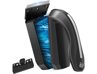 AQQA Aquariummagneet, reinigingsborstel, glasreiniging, magnetische borstel voor aquaria met schraper voor aquaria met een maximale dikte van 2,5 cm - Maat 1 unité (Lot de 1)