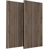 TONOR Zelfklevende Akoestische Wandpanelen 120x60x1,9 cm Walnoot - 2 stuks