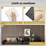 TONOR Zelfklevende Akoestische Wandpanelen 120x60x1,9 cm Walnoot - 2 stuks