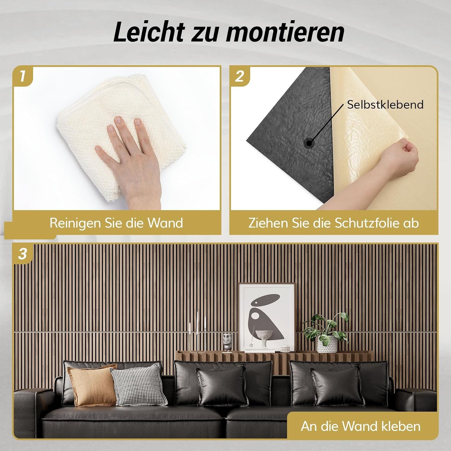 TONOR Zelfklevende Akoestische Wandpanelen 120x60x1,9 cm Walnoot - 2 stuks