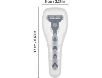 2Pcs Clear Draagbare Reizen Mannen Handleiding Scheermes Protector Plastic Doos Cover Container Opslag Scheerapparaat Houder Protector Case Organizer, Compact Ttravel Scheermes Protector Mannen