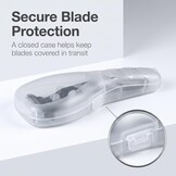 2Pcs Clear Draagbare Reizen Mannen Handleiding Scheermes Protector Plastic Doos Cover Container Opslag Scheerapparaat Houder Protector Case Organizer, Compact Ttravel Scheermes Protector Mannen