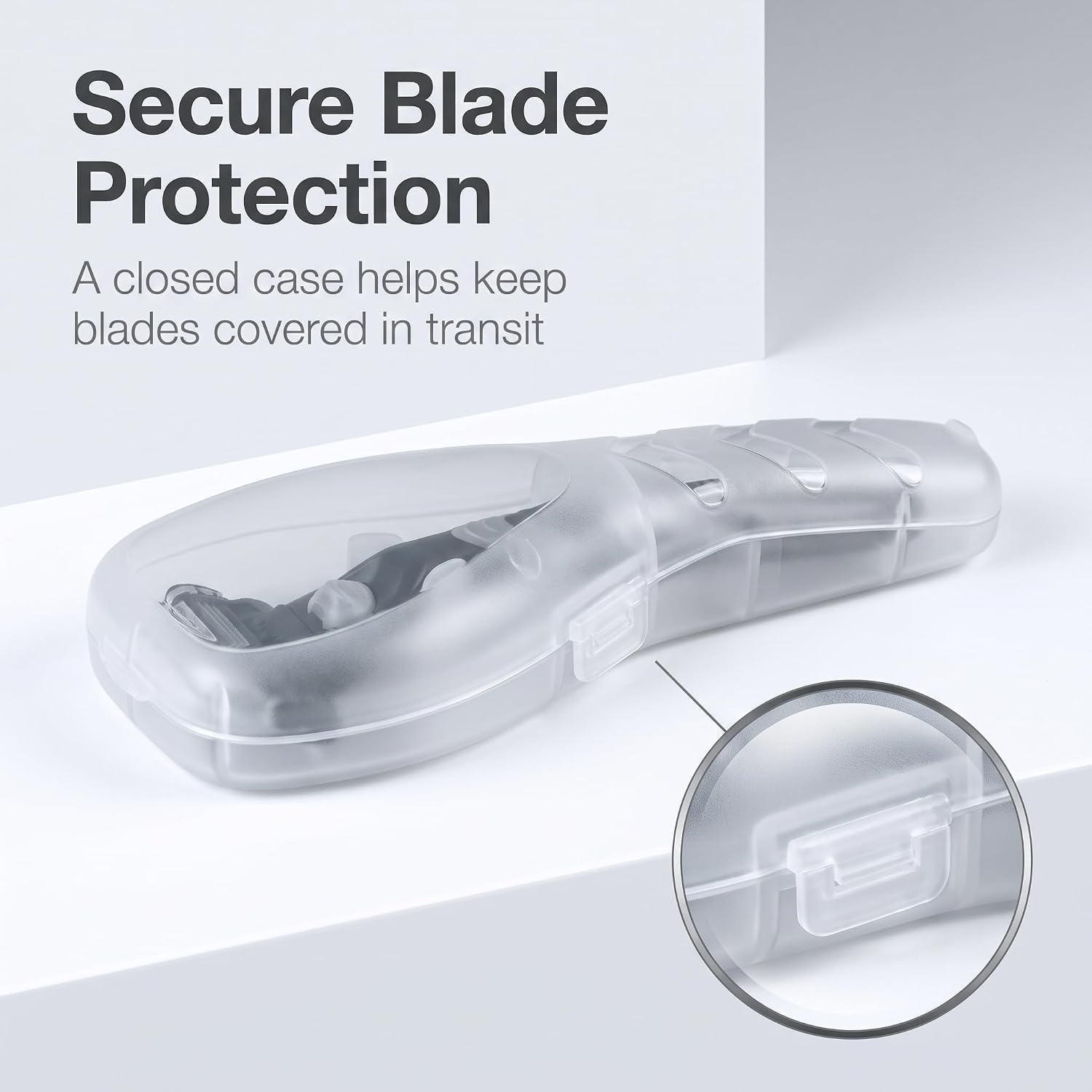 2Pcs Clear Draagbare Reizen Mannen Handleiding Scheermes Protector Plastic Doos Cover Container Opslag Scheerapparaat Houder Protector Case Organizer, Compact Ttravel Scheermes Protector Mannen