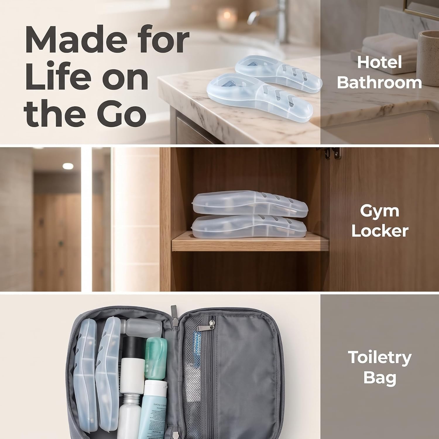2Pcs Clear Draagbare Reizen Mannen Handleiding Scheermes Protector Plastic Doos Cover Container Opslag Scheerapparaat Houder Protector Case Organizer, Compact Ttravel Scheermes Protector Mannen
