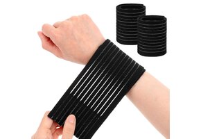 Polsbandages Sport Zwart (2 stuks) - 62% Korting