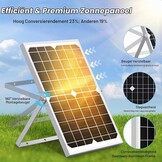 Zonnepomp voor vijver en fontein, 15 W, debiet 720 l/h, 5 m uittrekbare kabel, 4 sproeimodellen en filterzak, ideaal voor vijvers en waterinstallaties