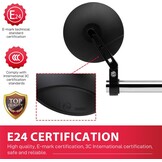 DREAMIZER Motor Stuurspiegels - 360° Draaibaar - E24 Gekeurd - Zwart - 22-25.4 mm