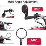 DREAMIZER Motor Stuurspiegels - 360° Draaibaar - E24 Gekeurd - Zwart - 22-25.4 mm