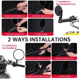 DREAMIZER Motor Stuurspiegels - 360° Draaibaar - E24 Gekeurd - Zwart - 22-25.4 mm