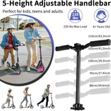 BELEEV V10 Step Zwart - 230 mm wielen - Opvouwbaar - Met LED-verlichting
