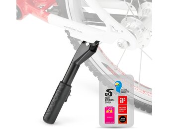 woom Kickstand Leggie zijstandaard voor kinderfiets zwart aluminium