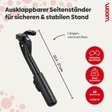 woom Kickstand Leggie zijstandaard voor kinderfiets zwart aluminium