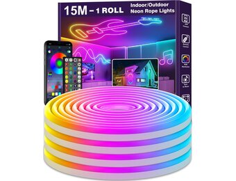 LED Neon Slinger 15m RGB Outdoor IP65 Waterdicht - App & Afstandsbediening