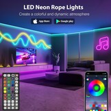 LED Neon Slinger 15m RGB Outdoor IP65 Waterdicht - App & Afstandsbediening