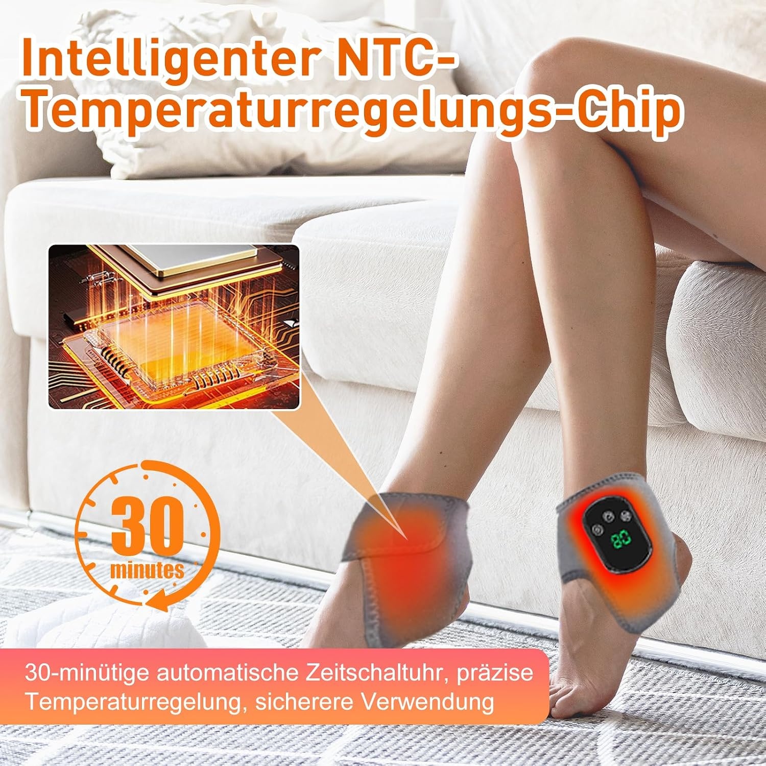 Elektrisch Voet- en Enkelmassageapparaat met Warmte & 3 Modi - 34% Korting
