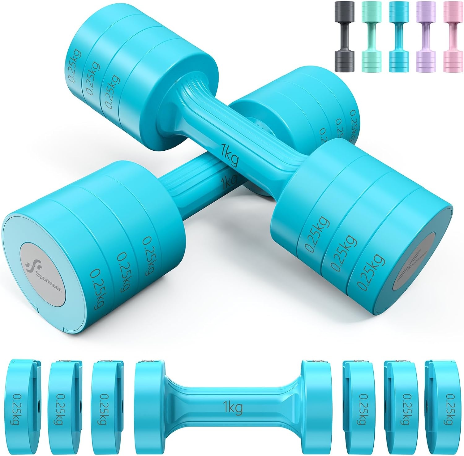 Verstelbare Halterset 2-5 kg met 32% Korting - Compact Fitness