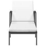 Poly Rattan Ligbedden 2 stuks met Tafel - Zwart (59% Korting)