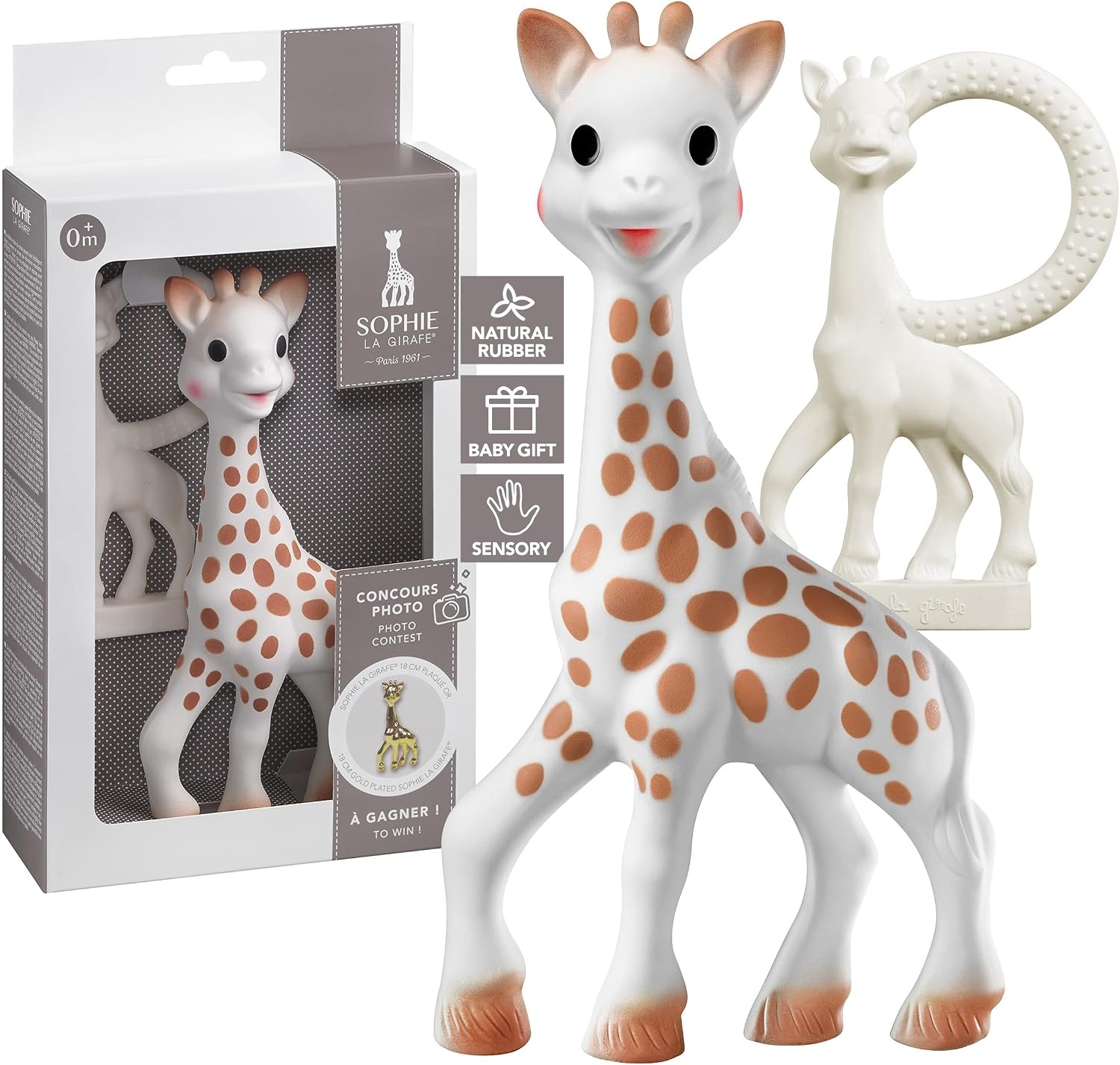 Beige Limited Edition Baby Cadeauset met Vanilla Bijtring (31% Korting)