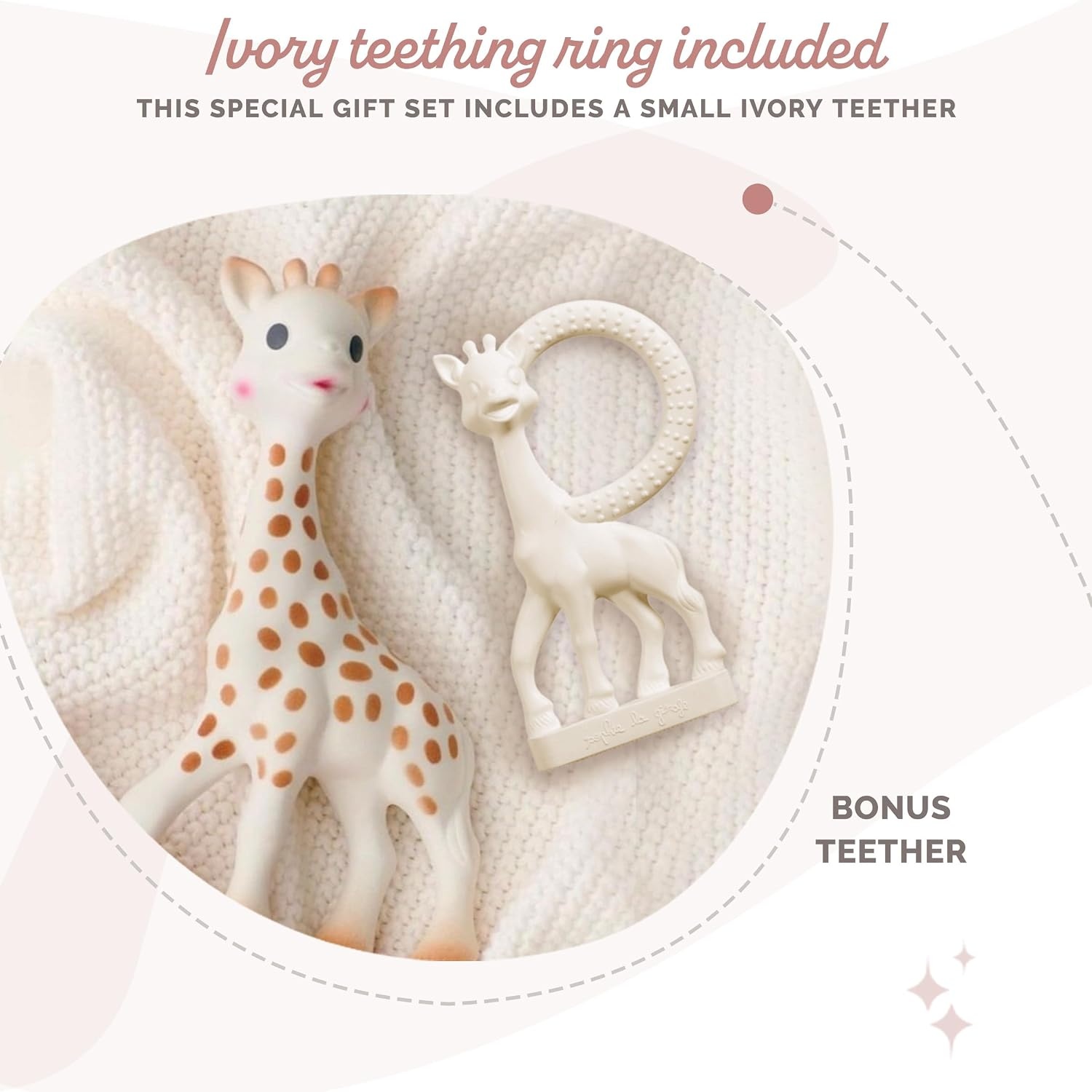 Beige Limited Edition Baby Cadeauset met Vanilla Bijtring (31% Korting)