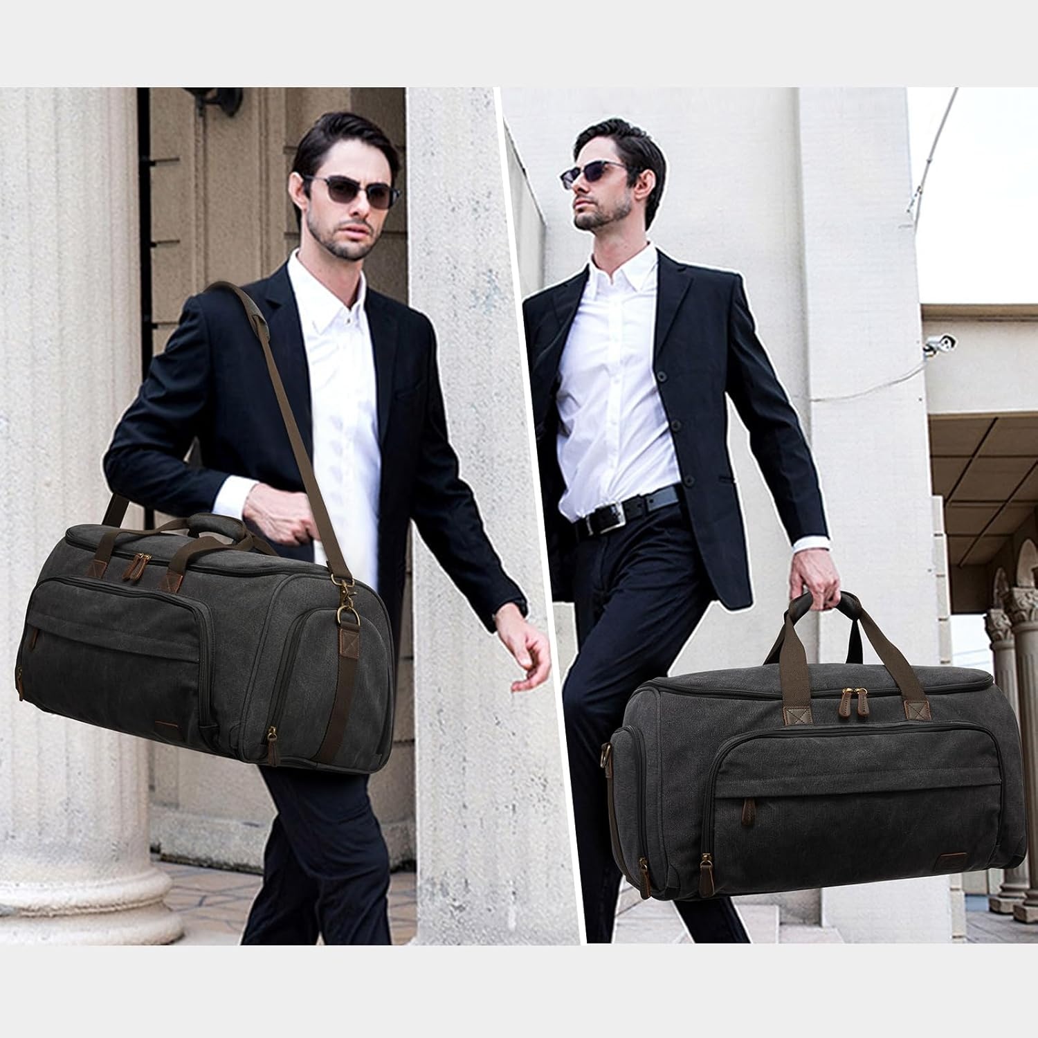 2-in-1 Kledingtas & Reistas 50L Zwart | Kreukvrij Vervoer