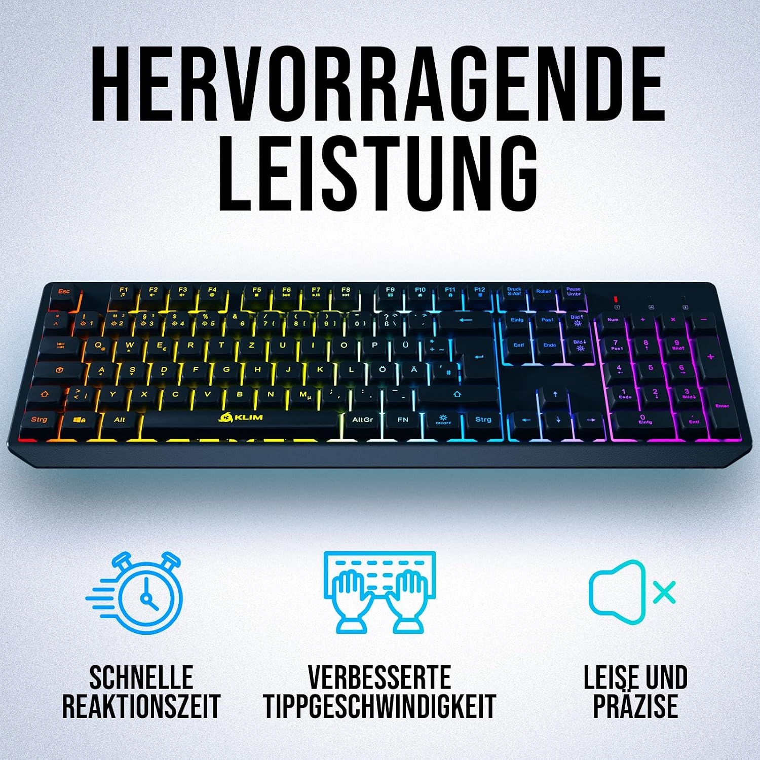 Gaming Toetsenbord Zwart QWERTZ DE RGB, 28% Korting