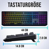 Gaming Toetsenbord Zwart QWERTZ DE RGB, 28% Korting