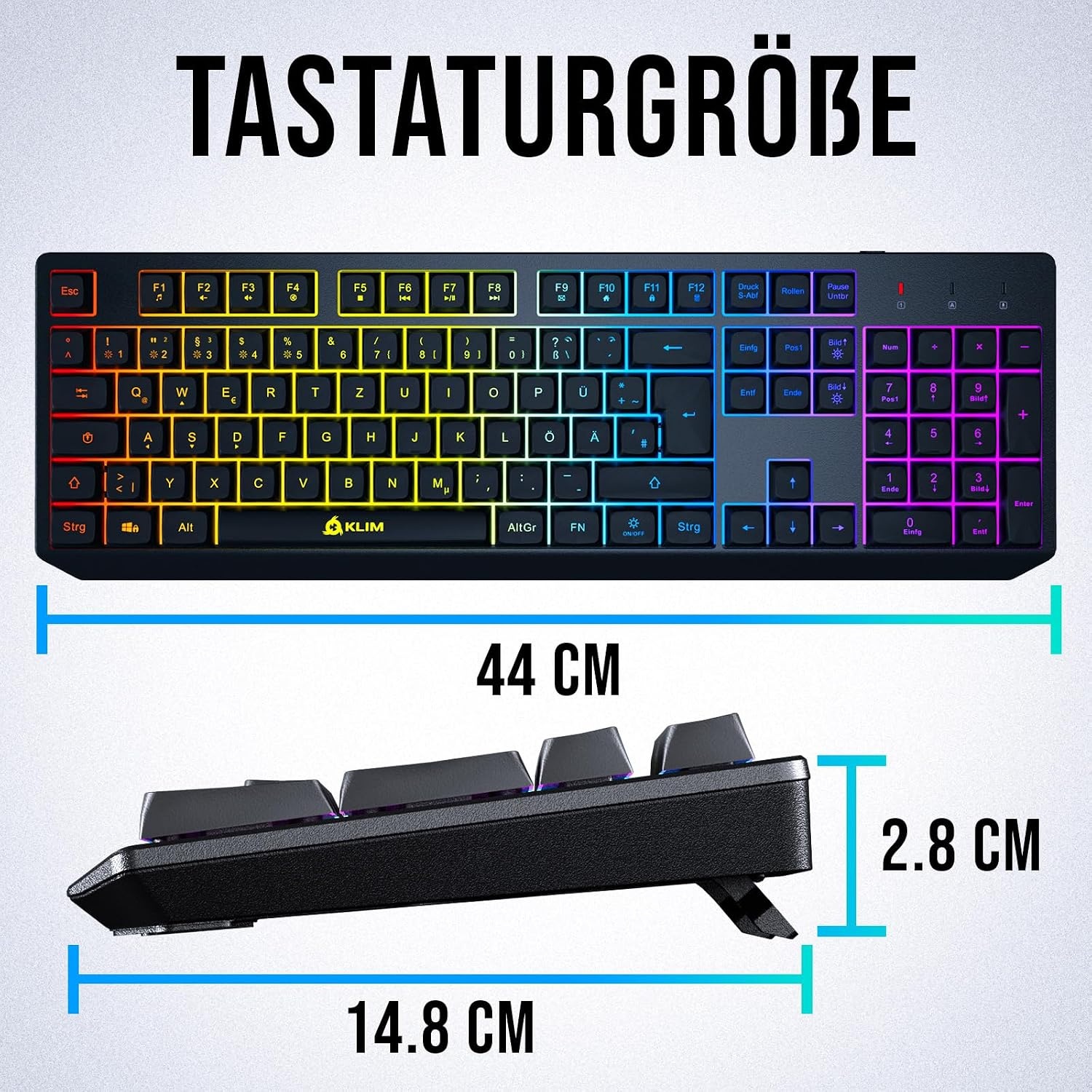 Gaming Toetsenbord Zwart QWERTZ DE RGB, 28% Korting