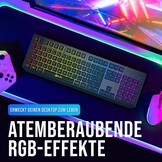 Gaming Toetsenbord Zwart QWERTZ DE RGB, 28% Korting