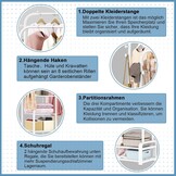 Multifunctioneel Kledingrek Wit Metaal - 44% Korting