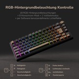 Mechanisch Gaming Toetsenbord 75% QWERTZ Gasket Mount, 34% Korting