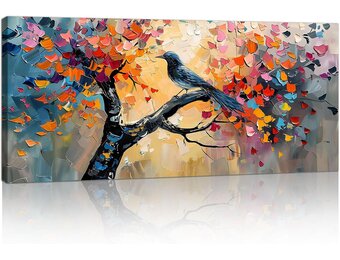 Levensboom Canvas Print Abstract Kleurrijk 120x50cm - 28% Korting