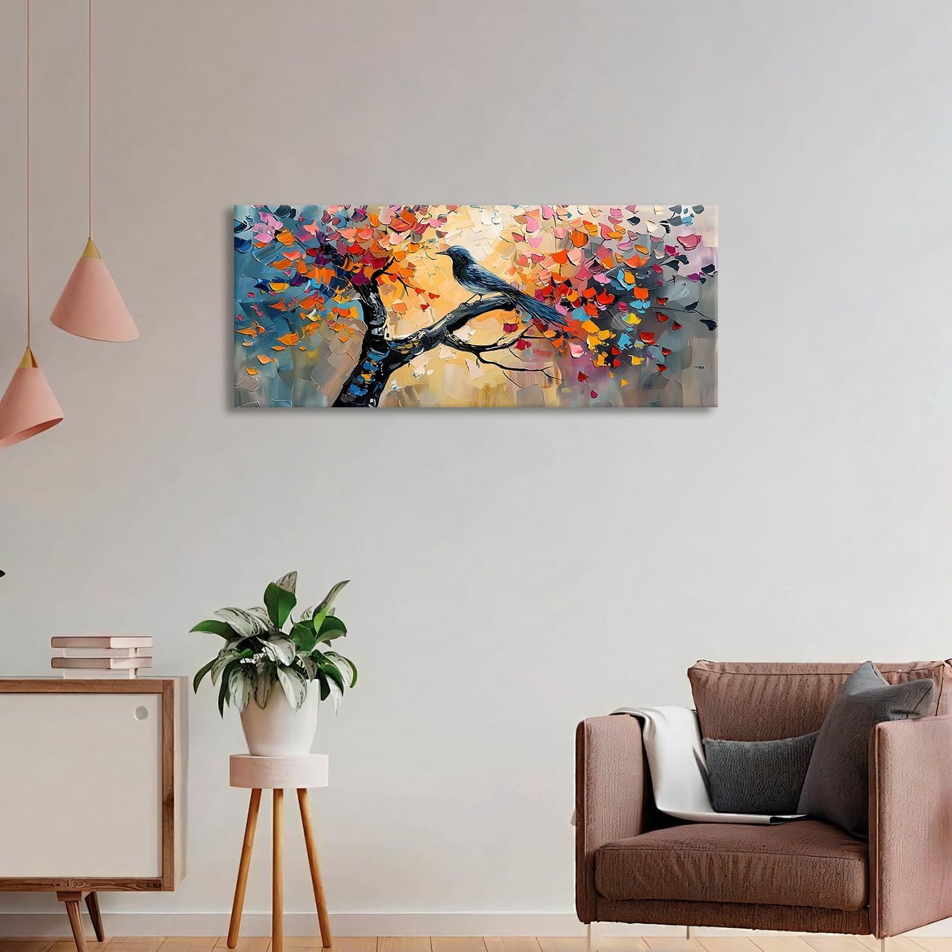 Levensboom Canvas Print Abstract Kleurrijk 120x50cm - 28% Korting