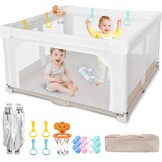 Opvouwbare Babybox met Ballen & Basketring - 127x127cm - 34% Korting