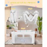 Opvouwbare Babybox met Ballen & Basketring - 127x127cm - 34% Korting