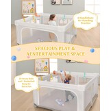 Opvouwbare Babybox met Ballen & Basketring - 127x127cm - 34% Korting