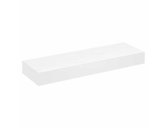 Zwevend Wandschap met Lade - MDF Mat Wit (33% Korting)
