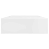 Zwevend Wandschap met Lade - MDF Mat Wit (33% Korting)