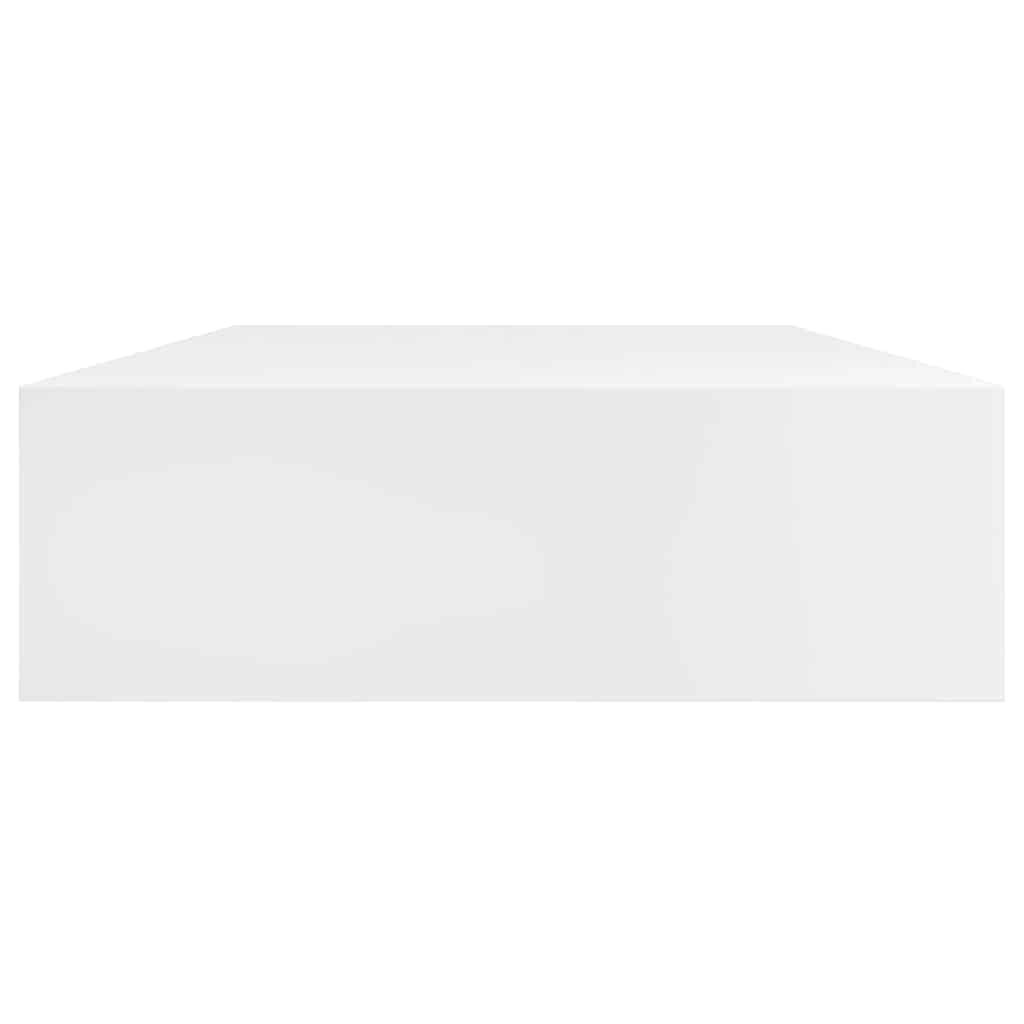 Zwevend Wandschap met Lade - MDF Mat Wit (33% Korting)
