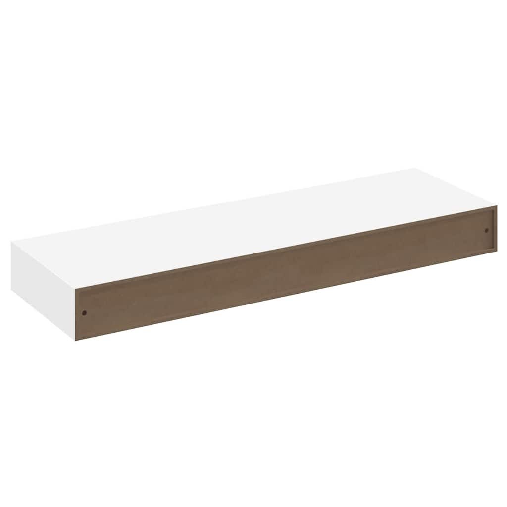 Zwevend Wandschap met Lade - MDF Mat Wit (33% Korting)