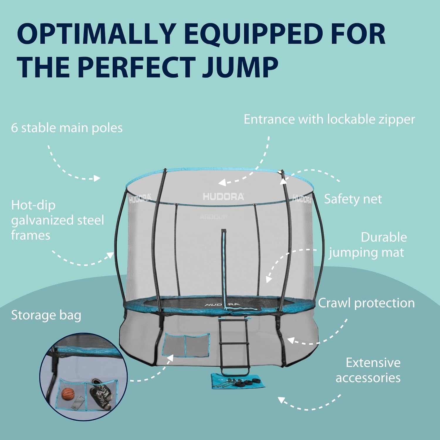 Tuintrampoline 300 cm met Veiligheidsnet - 30% Korting