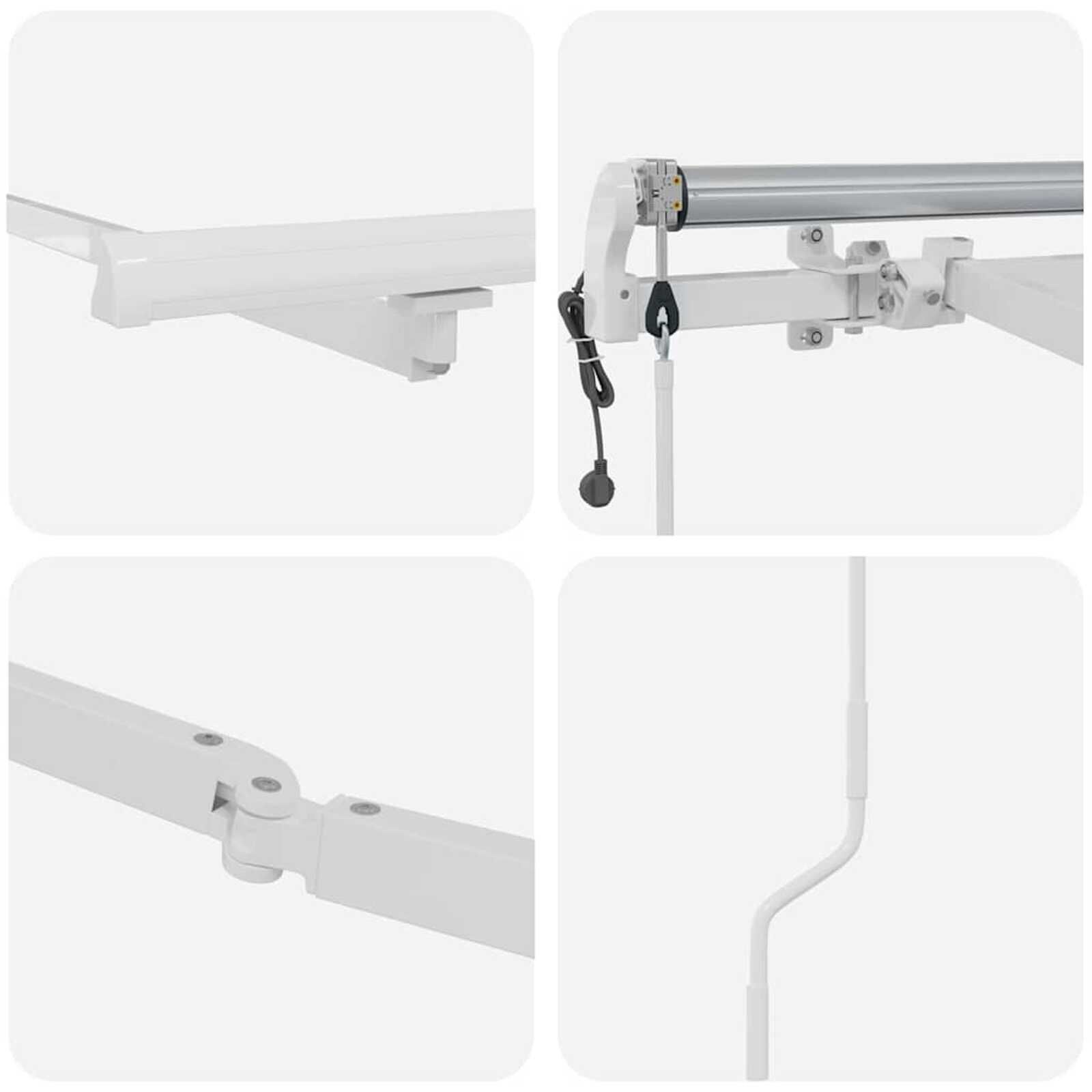 Markies Handmatig Wit 4x3.5m Metaal - 35% Korting