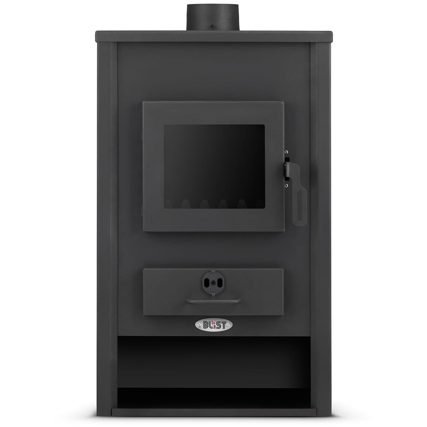 CV Houtkachel met Watermantel 15kW - Verwarmt tot 150m² - Antraciet - 35% Korting