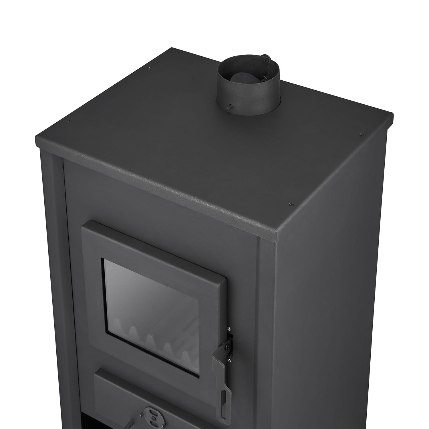 CV Houtkachel met Watermantel 15kW - Verwarmt tot 150m² - Antraciet - 35% Korting