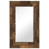 Spiegel 50x80 cm Massief Gerecycled Hout - Vintage Stijl