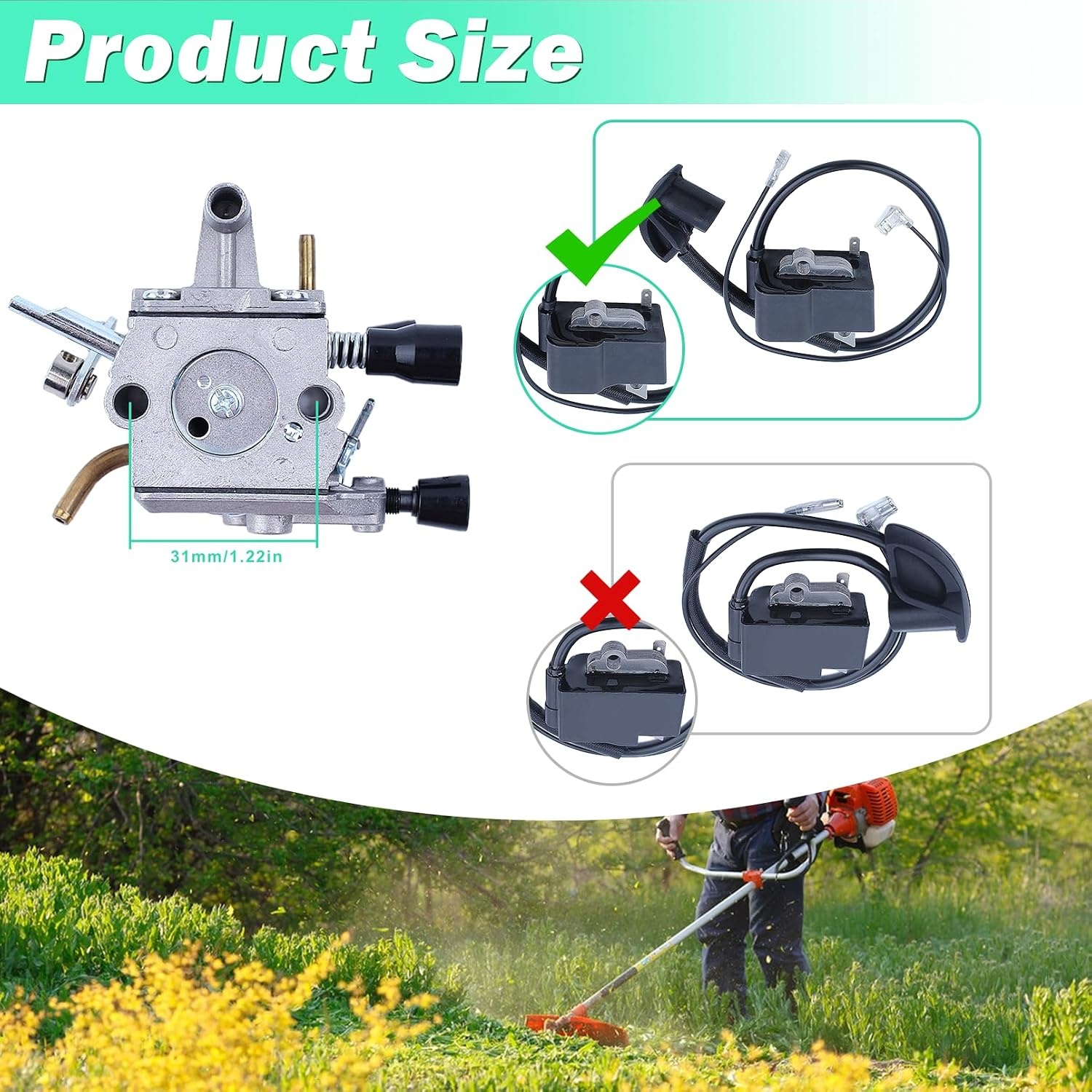 Carburateur & Bobine Set voor Stihl FS Bosmaaiers - 32% Korting