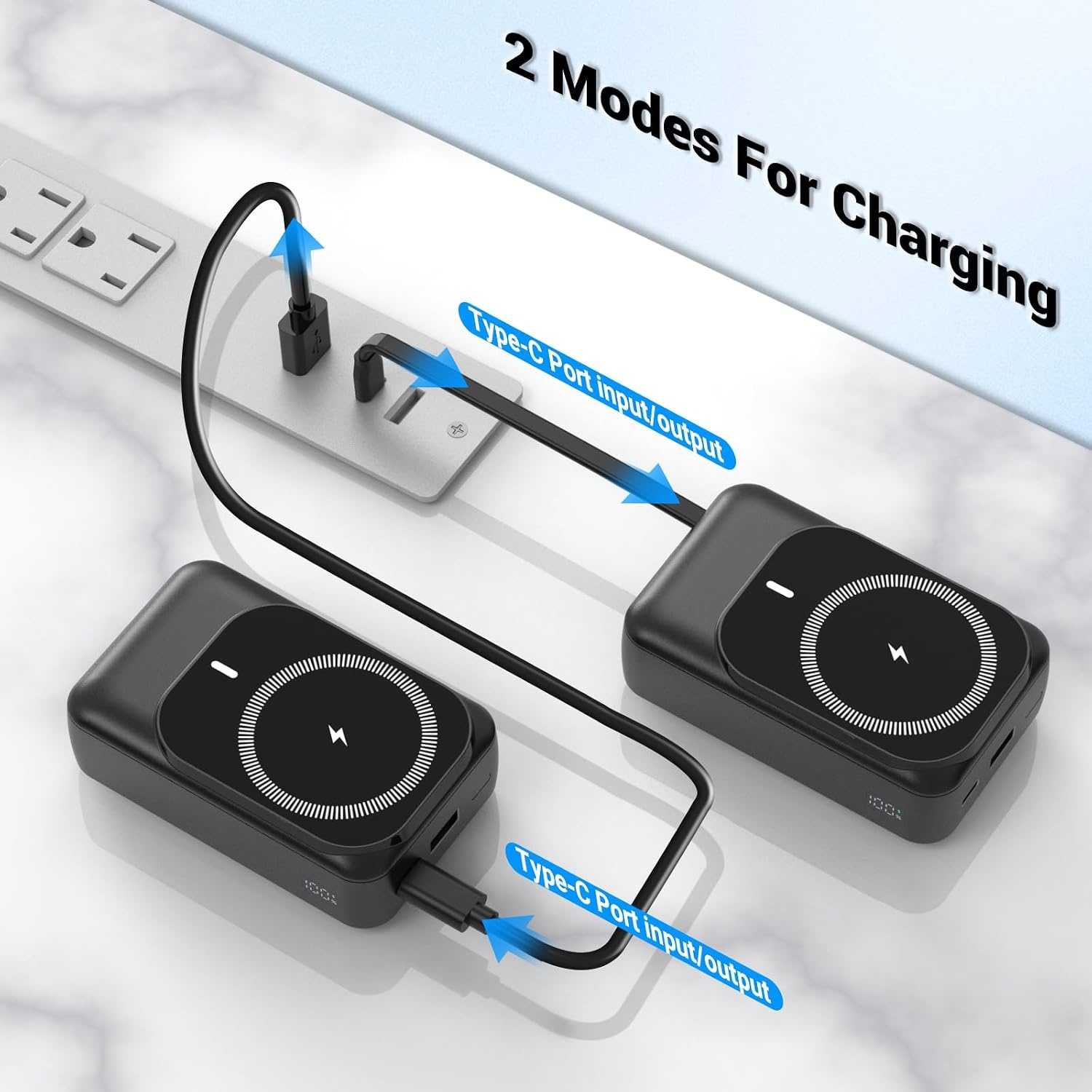 Magnetische Powerbank 26800mAh 22.5W PD Snel Laden - iPhone 12-18 (33% Korting)