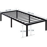 Metalen Bedframe 80x200 cm Matzwart - 32cm Opbergruimte - 33% Korting