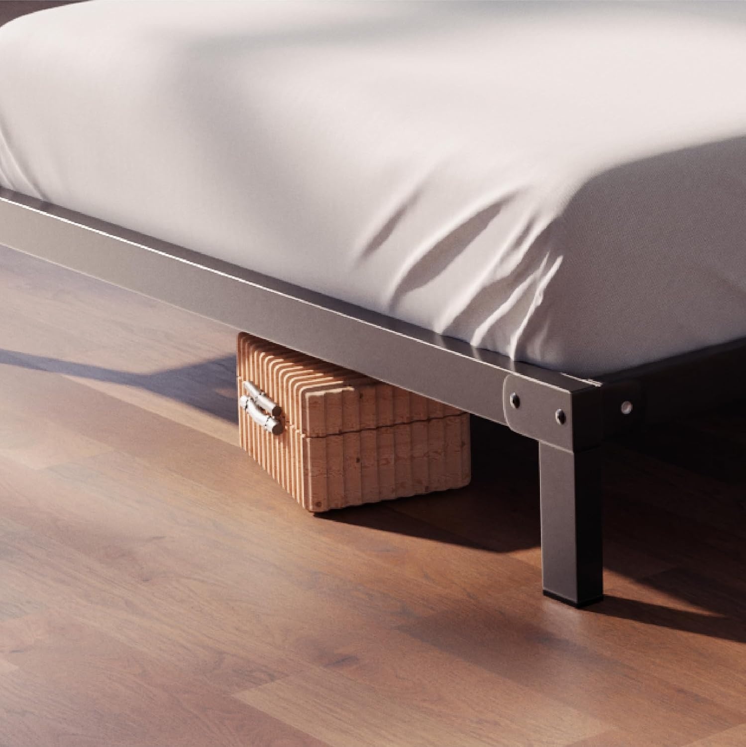 Metalen Bedframe 80x200 cm Matzwart - 32cm Opbergruimte - 33% Korting
